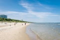 MiÃâ¢dzyzdroje, Poland -05.09.2021 - beach in Miedzyzdroje